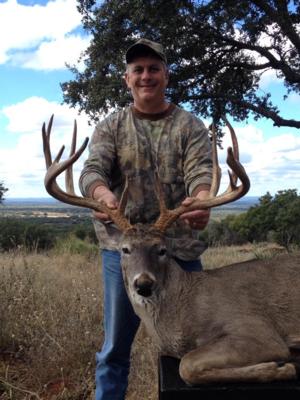 Sal La Mastra takes the largest buck of his hunting career. His generous wife, Cheryl, brought him on the hunt as part of their 30th wedding anniversary. 